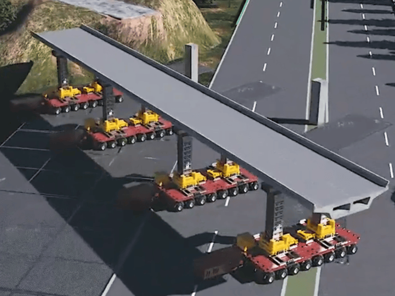 Kamoqin Port SPMT Bicicleta Veículo Modular Transporte-Instalação de Ponte Serviços de Construção de Instalação de Ponte